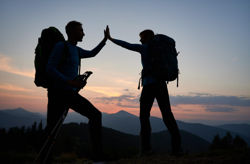 Trekking experience at sunset in Circeo National Park near Sabaudia with panoramic mountain view